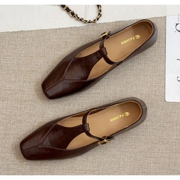 Xajzpa New Autumn Women's Flats Ballet Shoes Brand Designer Women Casual Loafers Fashion Mary Janes Shoes Round Toe Ballerina Female